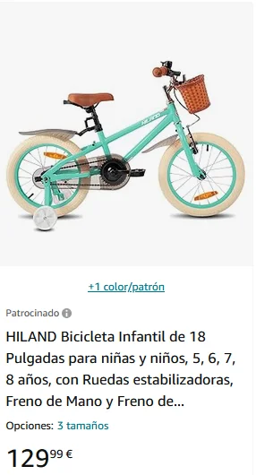 Bicicleta para niños